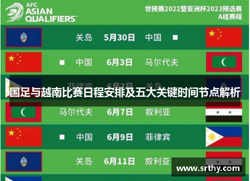 国足与越南比赛日程安排及五大关键时间节点解析